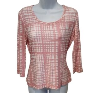 St John 3/4 Sleeve Scoop Neck Top